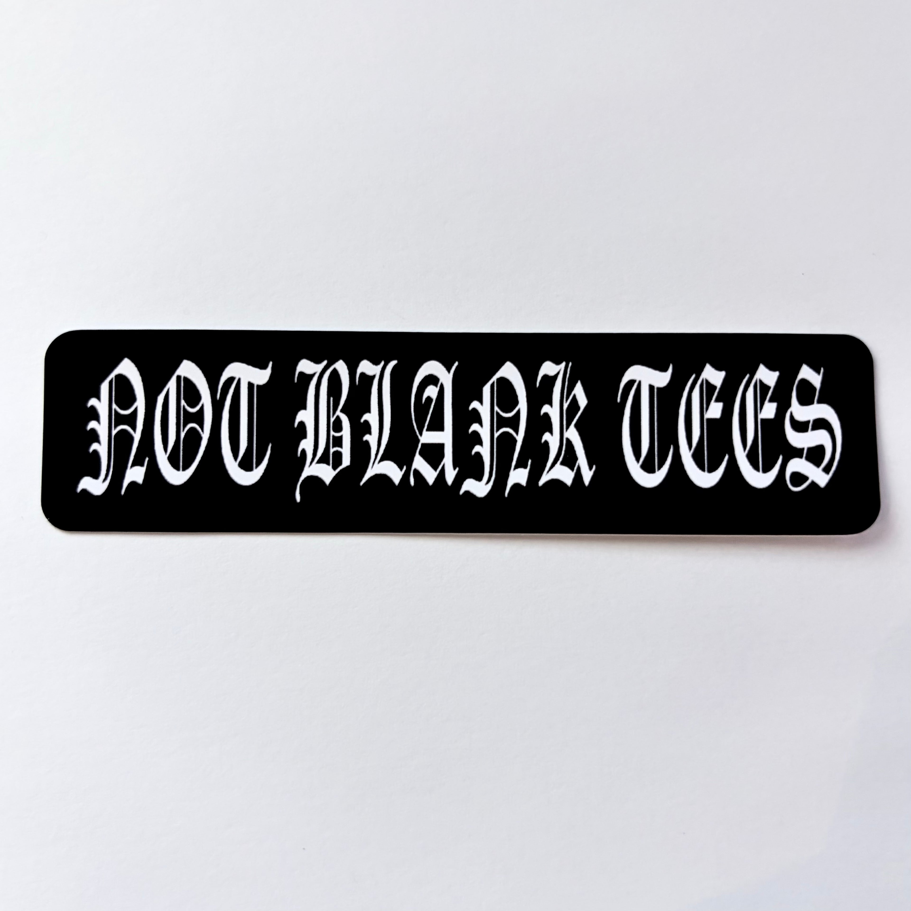 Not Blank Tees Sticker